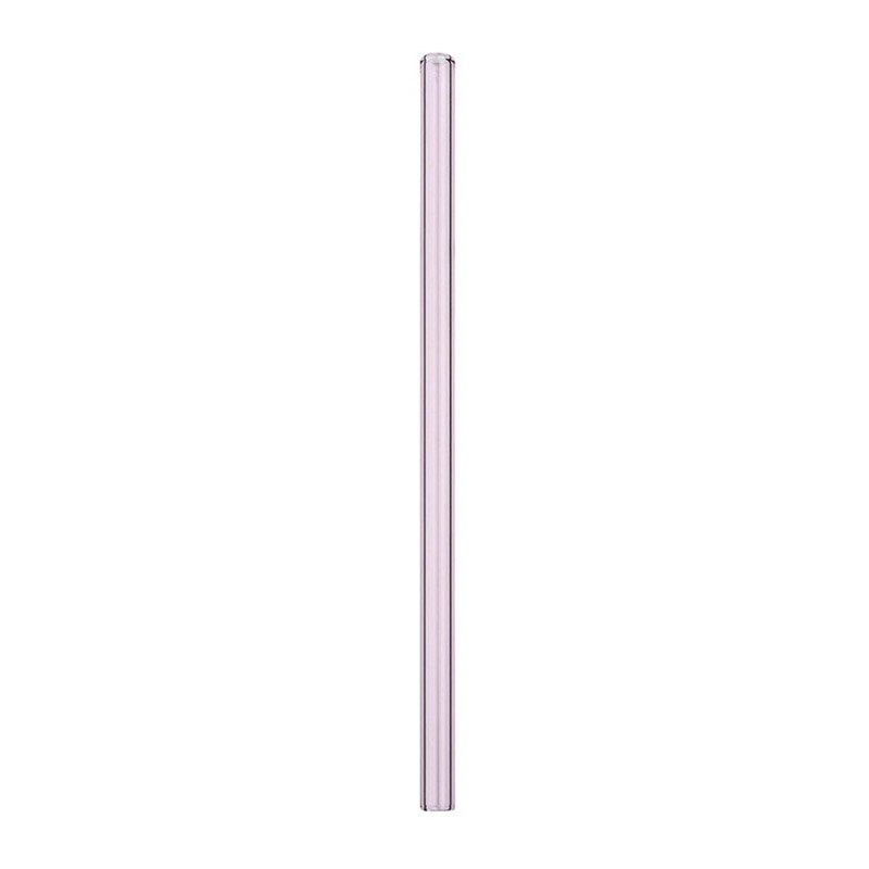 Drinking Straws Glass Straw Eco Friendly Reusable Drinking Straw Bent Straight Drinks Straw with Brushes for Smoothies Cocktails: Pink Straight