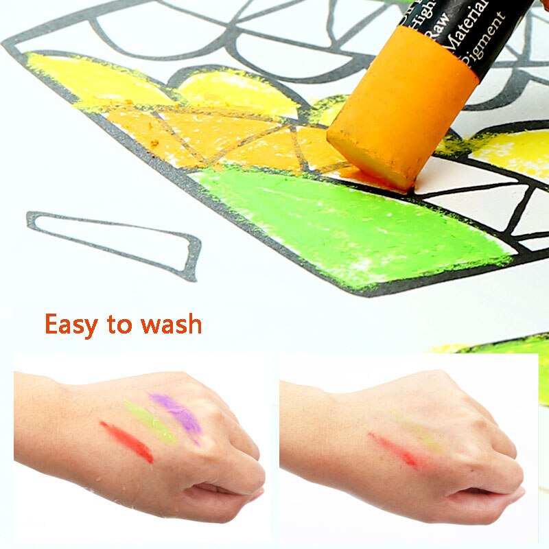 12/24/36 colors Oil Pastels Set Round Shape Oil Pastel Crayon Sticks for Artist Students Drawing Pen School Stationery