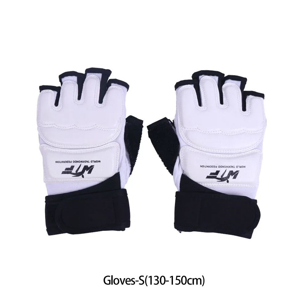 1 Juego de guantes de cuero para pies de Taekwondo, Protector de tobillo para Karate, boxeo, artes marciales, calcetín, entrenamiento, equipo de Protección deportiva: Negro