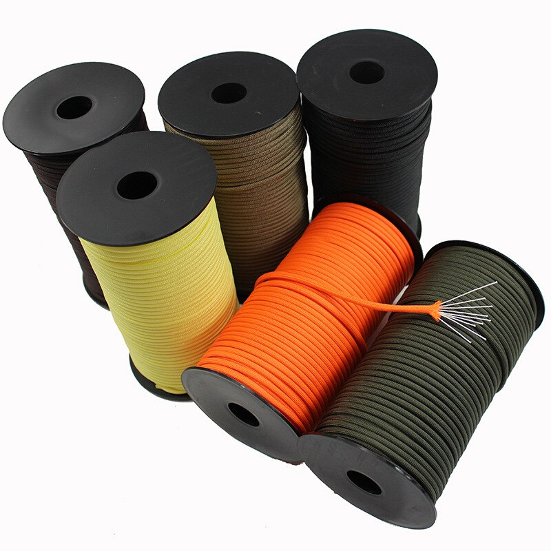 100 Meter Dia.4mm 9 Stand Cores Paracord Voor Survival Parachute Cord Lanyard Camping Klimmen Camping Touw Wandelen Waslijn