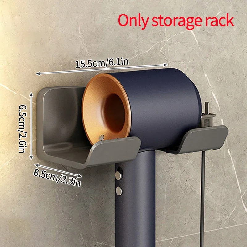 1/2 Stuks Wandmontage Föhn Houder Voor Badkamer Plank Föhn Opbergrek Plastic Föhn Stand badkamer Organizer: green