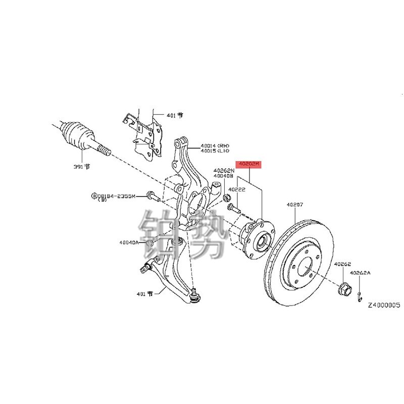 Car Front wheel hub assembly -Nis sanX -Tr ail QAS HQAI 2.0L XE MT 4WD Front wheel bearing unit Front wheel axle head