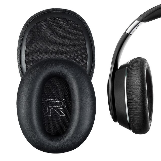 Kutou earpads para edifier w820bt fones de ouvido substituição earpads w828nb espuma almofada earmuffs acessórios se encaixam perfeitamente pele: Earpads Black