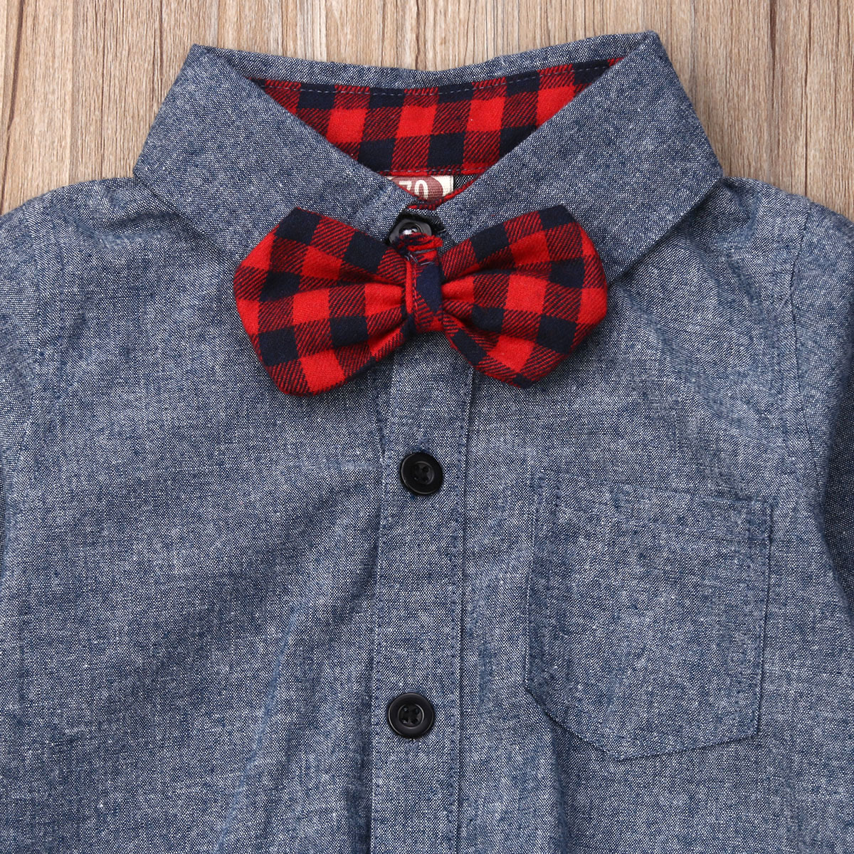 Baby sommer tøj småbørn baby dreng bryllup fest galla skjorte romper denim bukser 2 stk jakkesæt formelt outfit herre tøj