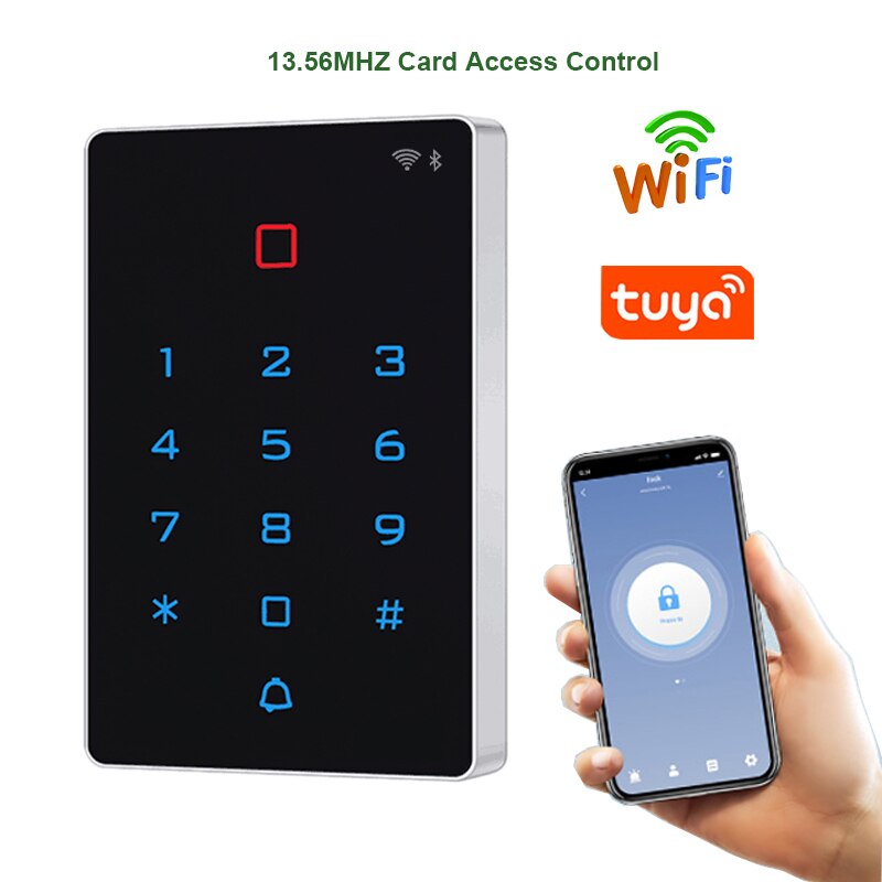 WIFI Tuya Add Delete User Waterproof Smart RFID Card Access Control System Standalone Keypad Door Entry Access Controller: T12-IC-Tuya