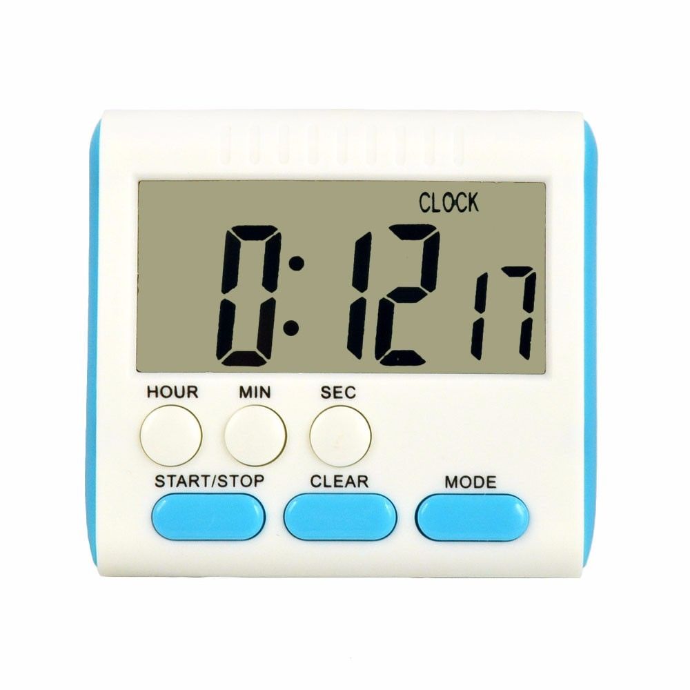 Grote Magnetische Lcd Digital Kitchen Sport Timers Count Down Up Koken Timer 24 Uur Wekker Timers: Blauw