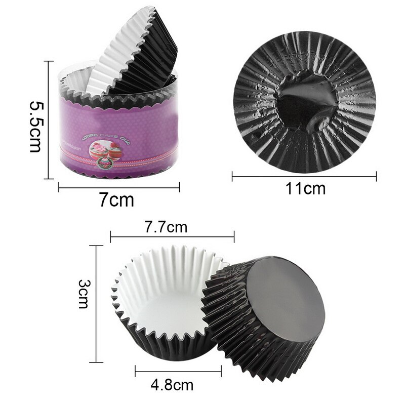 Mini rainbow 100pc cupcake liner bagekop cupcake papir muffin etuier kage æske æggetærter bakke køkken tilbehør værktøj