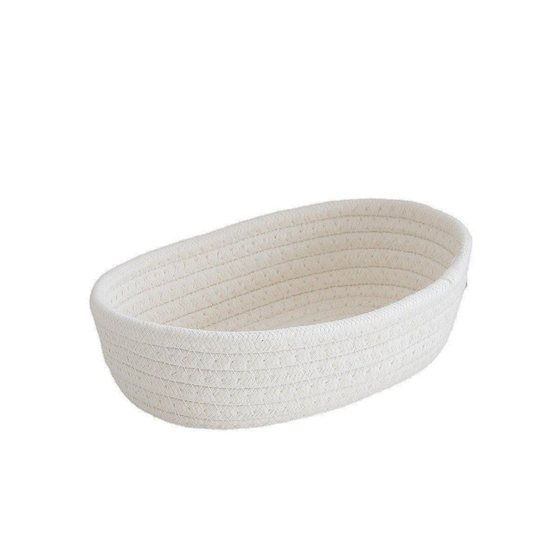 Daughte Shari Jepjavekii Nordic Cotton Rope Woven Aufbewahrungskörbe Organisieren Sie Boxen Desktop Diverses Organisieren Sie den Korb Diverses Key Cosmetics Storage: XXL / WHITE