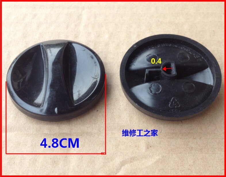 Elektrische Snelkookpan accessoires Zwarte kleur timing plastic knop diameter 4.8 cm as 0.4 cm