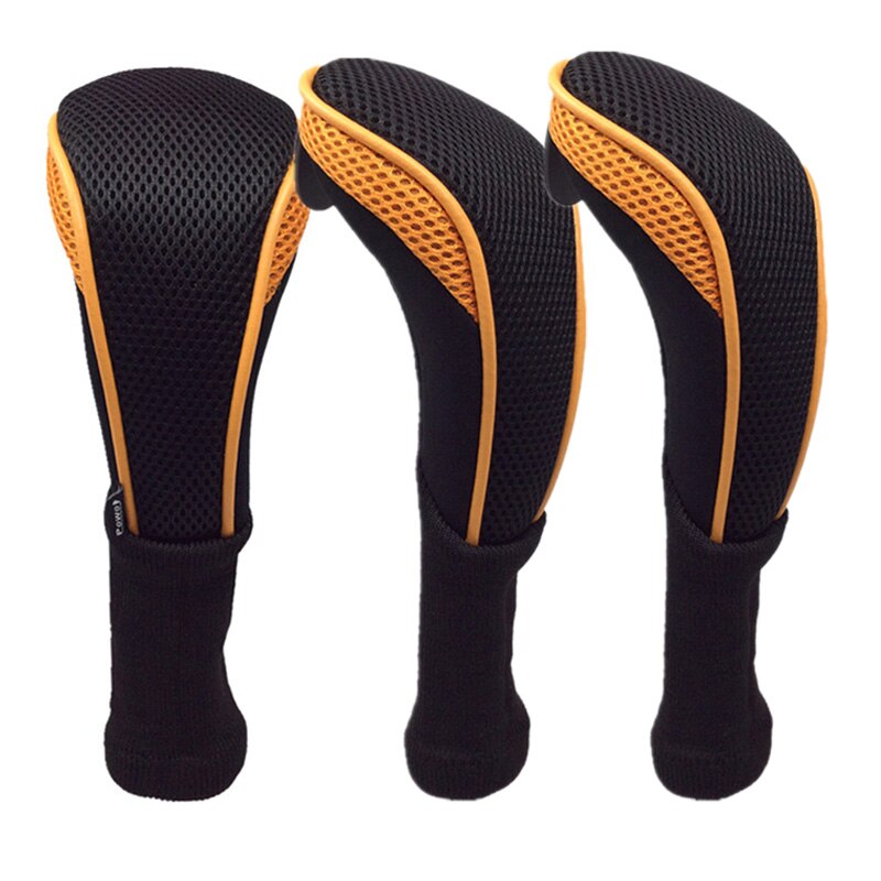 3 st/set mesh långhalsade golfskogsklubbor huvudbonader set hållbart utdragbart skyddande klubbtäcke golftillbehör