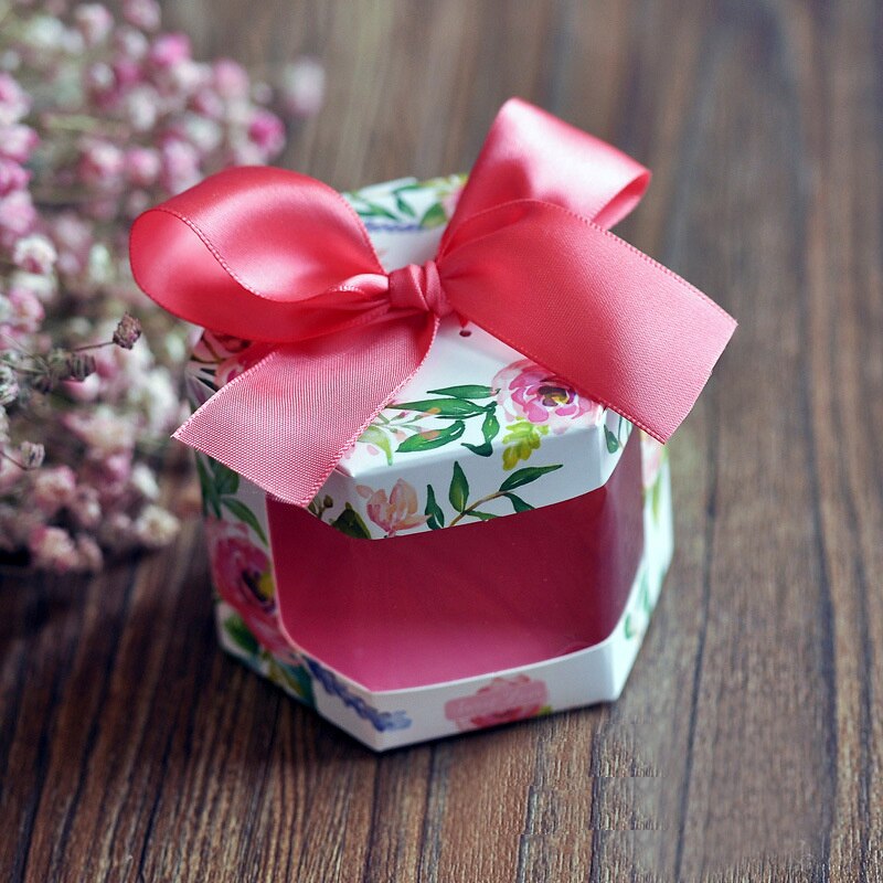 20/50/100pcs Wedding Candy Box Window Baby Shower Girl Cookie Chocolates Sweets Packaging Paper Bag Party Favors Small
