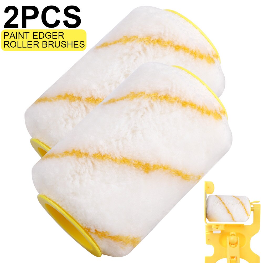 2pcs Paint Edger Roller DIY Baseboard Door Wall Handheld Painting Tools Ceiling Brushing Tool For Home Trimming Roller Brush
