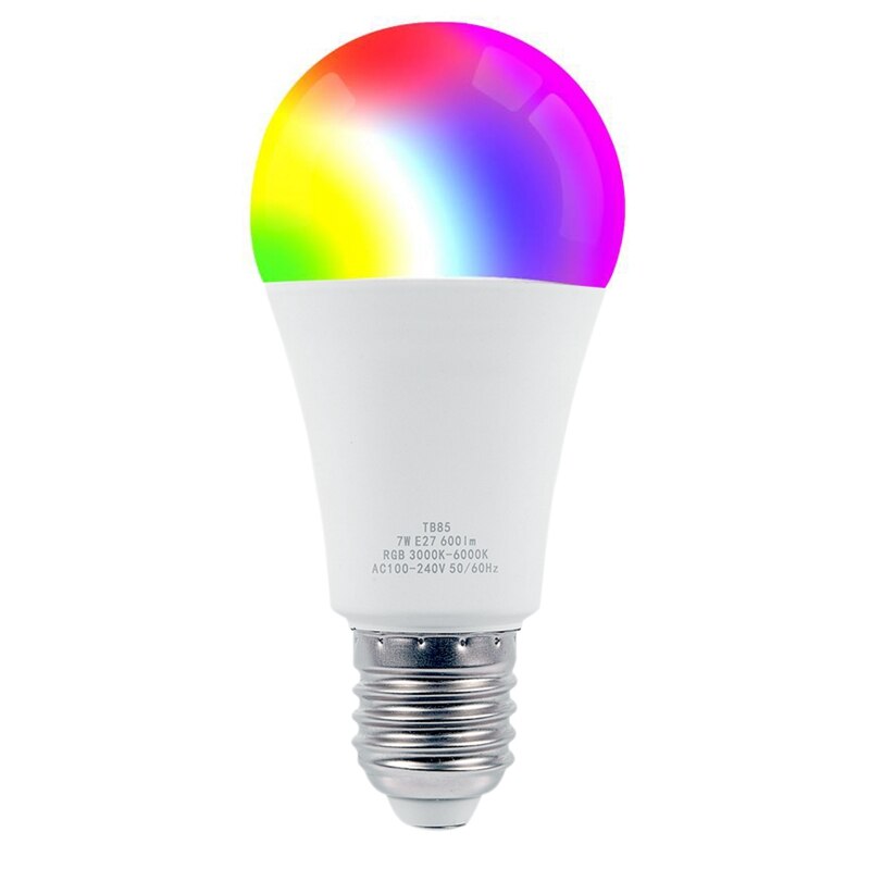 E27 wifi smart led pære rgb cw lampe stemmestyring med alexa google home