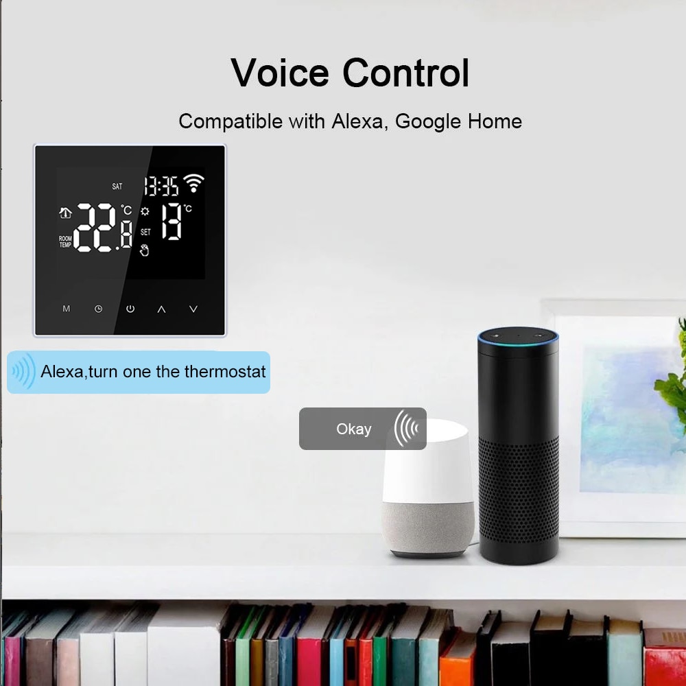 Beok Smart Home, Casa Intelligente Wifi Termostato Per acqua A Pavimento Regolatore di Temperatura di Riscaldamento di Controllo di Potenza di Lavoro Con Alexa Tuya Google