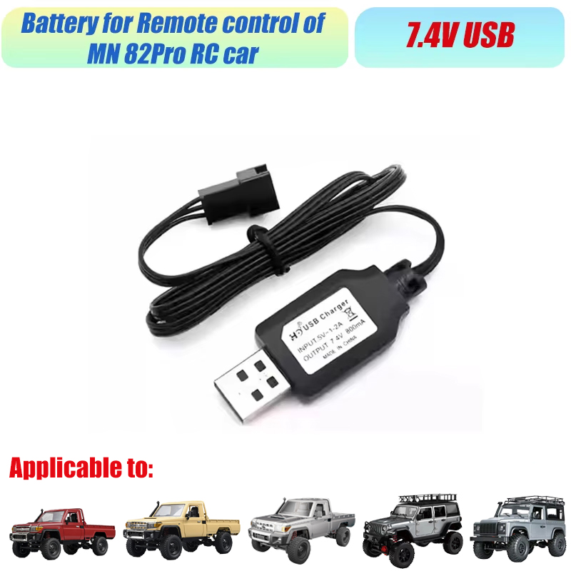 Rc accessories battery charger  mn82 3000 7,4 v large capacity lithium battery accessories  mn82s mn82 per  mn99s mn168 mn128 mn78: White