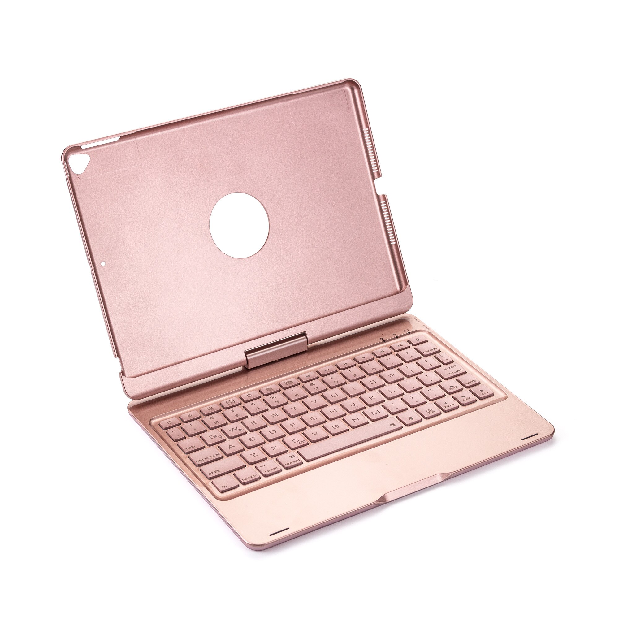 Draadloze Bluetooth Toetsenbord Cover Voor Ipad Air3 10.5 &#39;&#39;Aluminium Light-Emitting Ipad Pro10.5 &#39;&#39;Alloy Rotary Bluetooth Keyboardcase: Rose Gold