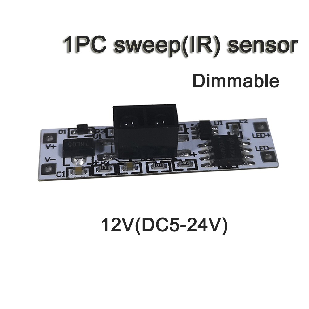 Ir 12v/24v sensor schakelaar handgolfsensor 5a bewegingsschakelaar voor ledstrip ledlamp keukenkast ledverlichting accessoires: 12v sweepsensor