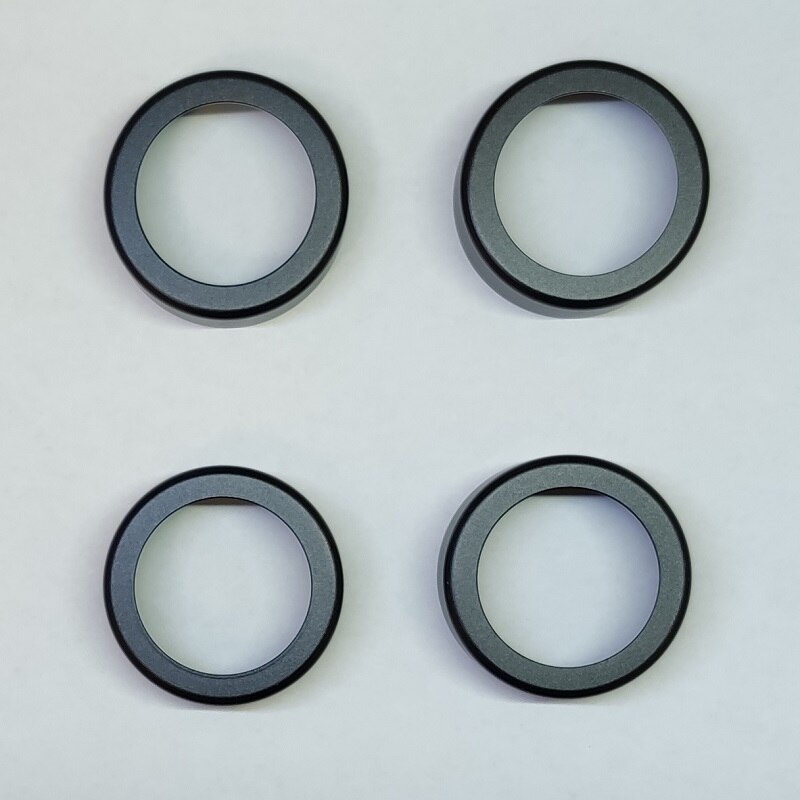 Coche decoración Interior Acc ventilador de aire acondicionado botón Audio estéreo Control de volumen anillo kit de cubierta para Volvo S40 V50 II 2: 4 rings in black