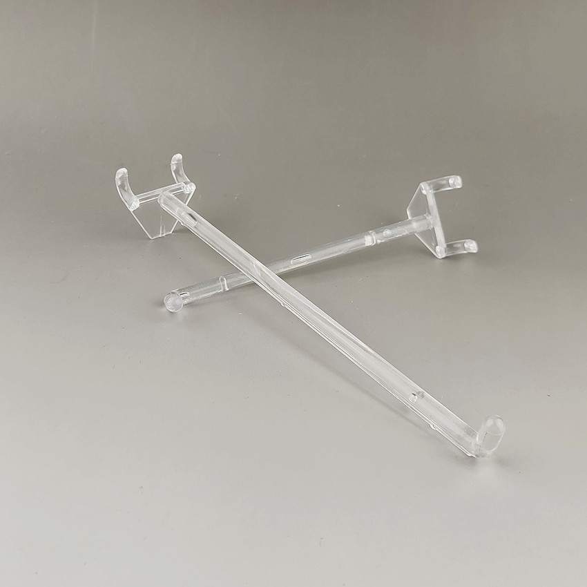 Kunststoff Slot Loch Bord Display Aufhänger Haken bis für Lagerung Regal Mesh Rückwand Zubehör Hängen Doppel Fuß Klare 100 stücke