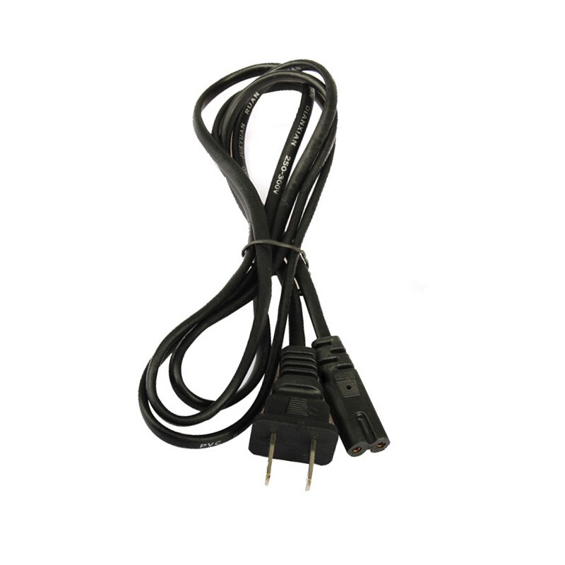 US 2-Prong Port AC Power Cord Cable For Sony PS2 PS3 Slim 50cm Edition AS99