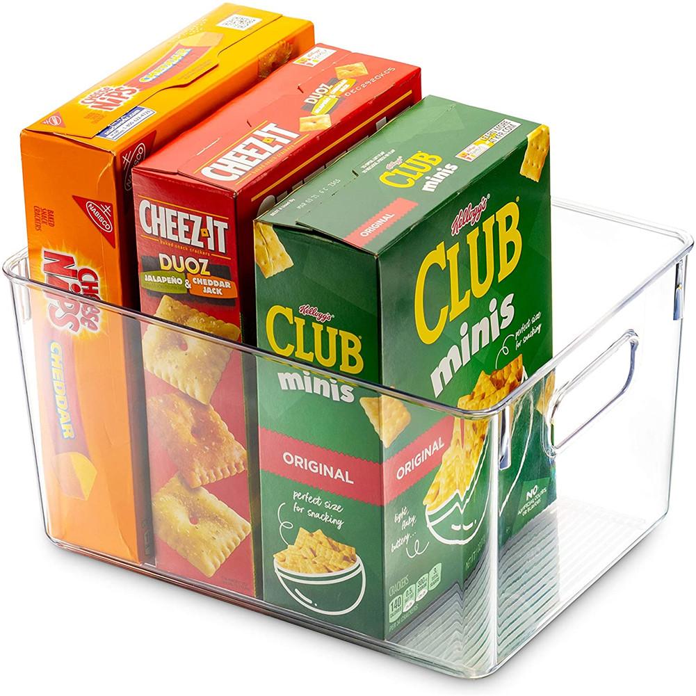 Kitchen Food Storage Organizer Household Clear Pantry Plastic Containers Box For Countertops Cabinets Refrigerator Freezer