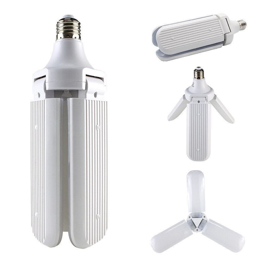 Førte highbay deformerbar garagelys 60w e27 85-265v 6000lm loftlampe til garage / loftsrum / kælder / hjem ledet minelampe  a1: 45w / Kold hvid