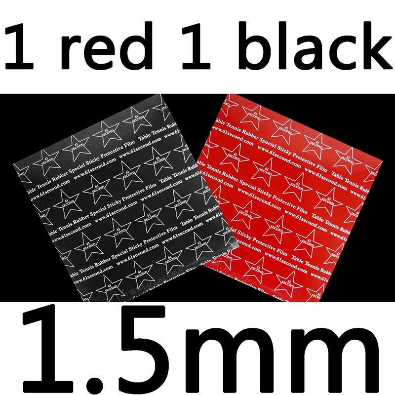 LIGHTNING DS – caoutchouc de Tennis de Table d&#39;entraînement 2x61 secondes avec éponge: 1 Red 1 Black 1.5mm