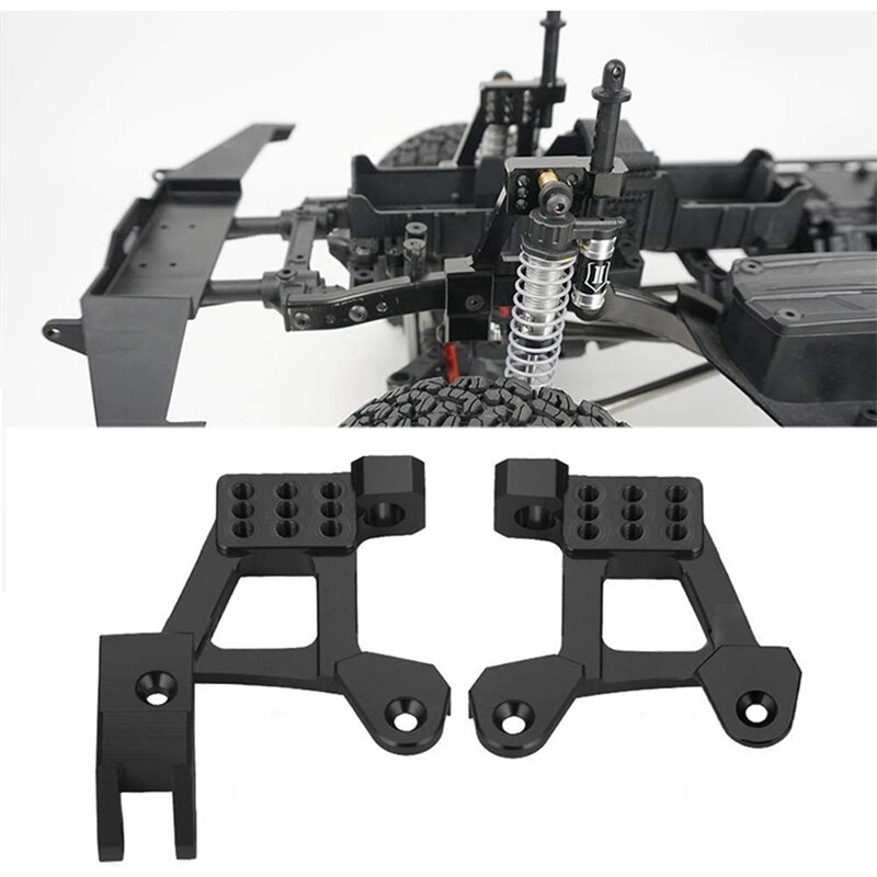 Amortiguador trasero y delantero de aluminio 4 Uds. Para AXIAL SCX10 II 90046 negro y 2 uds 100mm amortiguador interno