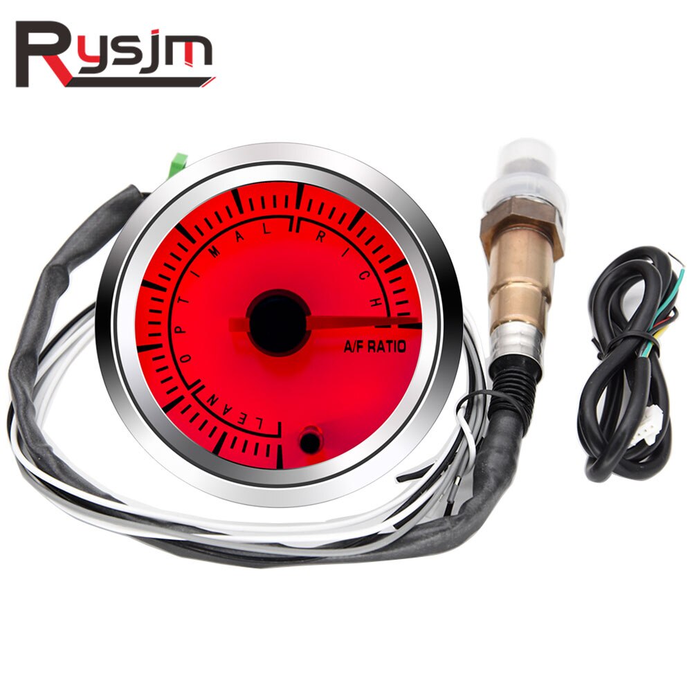 Vehicle Meter AFR 12V Automobile Car Gauge 2" 52mm Air Fuel Ratio Gauge Kit Racing Cars Air-fuel Ratio Meter 7 Color backlight