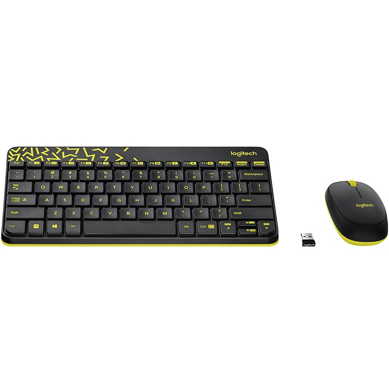 Logitech MK240 Wireless Keyboard Mouse Combo Nano USB Receiver For Laptop Desktop PC Home Office