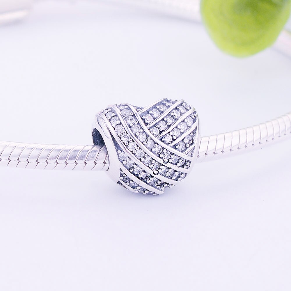 2018 beliebte europäische liebeslinien-Charme-perlen, passend für Original europäische Charme-armbänder, aus reinem sterlingsilber, 925 herzperlen, diy-schmuck