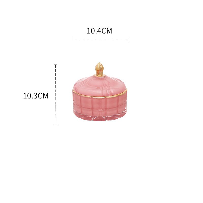 Krystal smykker opbevaring tank glas sukker krukke halskæde ring beholder arrangør praktisk snack frisk dåser køkken dekorationer: 7