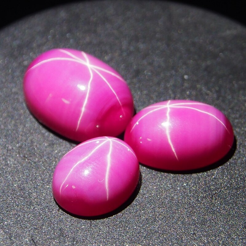 9*11mm 3 Piece/a lot Red Ruby Oval Cabochon Red Star Ruby make in china