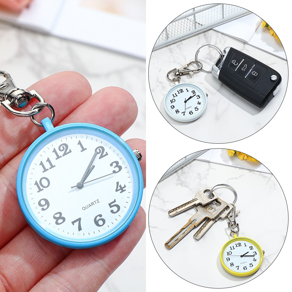1 stk minimalistisk kvarts lommeur for sykepleier ultratynt åpent ansikt sykepleier klokker bærbar unisex nøkkel spenne anheng klokke