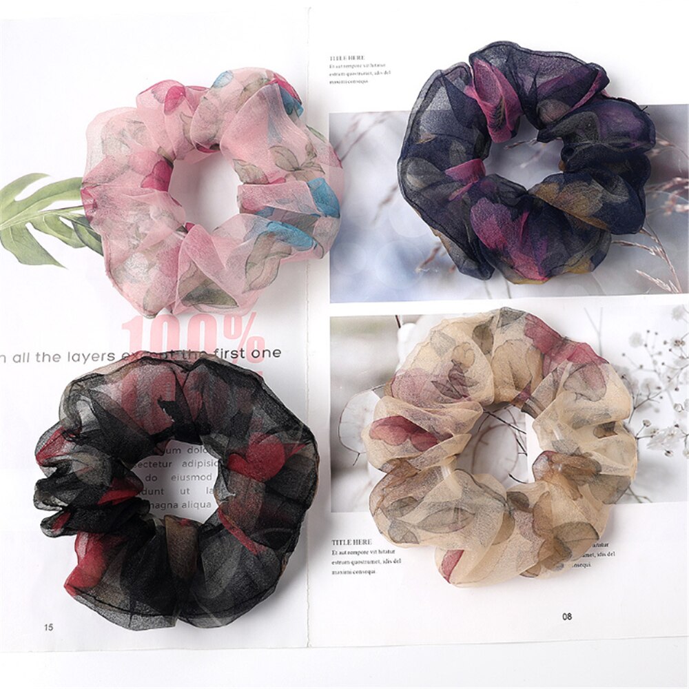 Spitze Gedruckt Haarband Frauen Kopfschmuck Pferdeschwanz Halfter Haar Seile Elastisches Haar Bands Haar Accessoires
