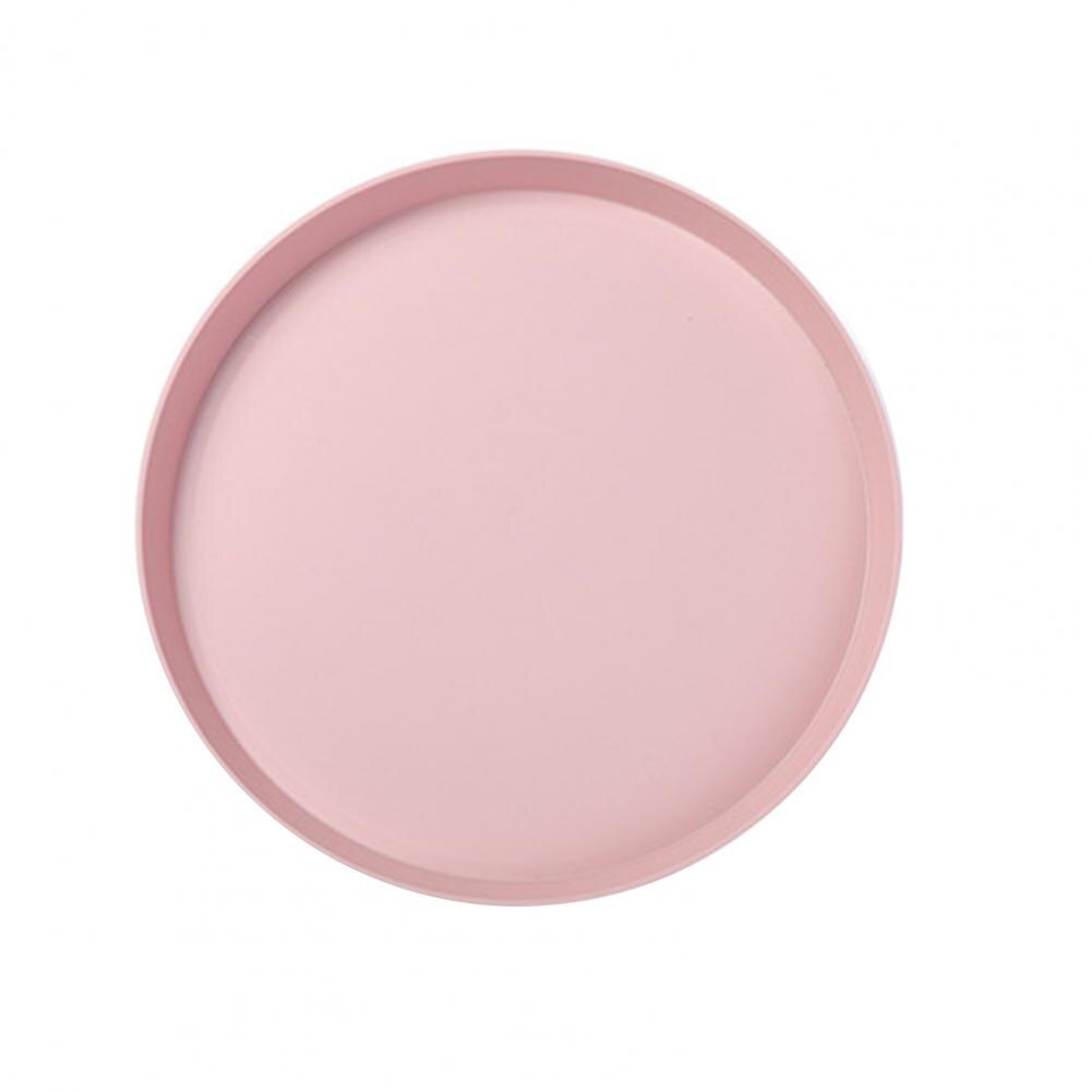 Shockproof Serving Tray Anti-deformed PP Coffee Tea Exquisite Fruit Tray for Living Room: Pink L