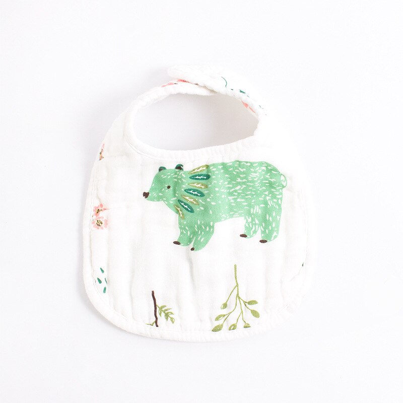 Bomull bandana haklappar baby babador matning smock spädbarn rapa trasor muslin saliv handduk baby äta tillbehör mjuk baby grejer: Björn