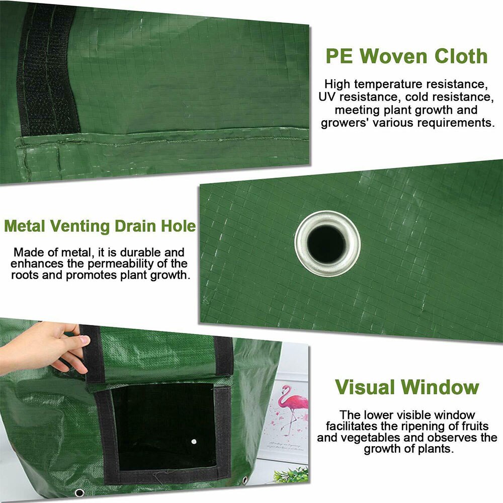 Breathable Plant Grow Bags Home Indoor Garden Potato Vegetable Tomato Seedling Growing Bags Plant Containers Pots Garden Tools