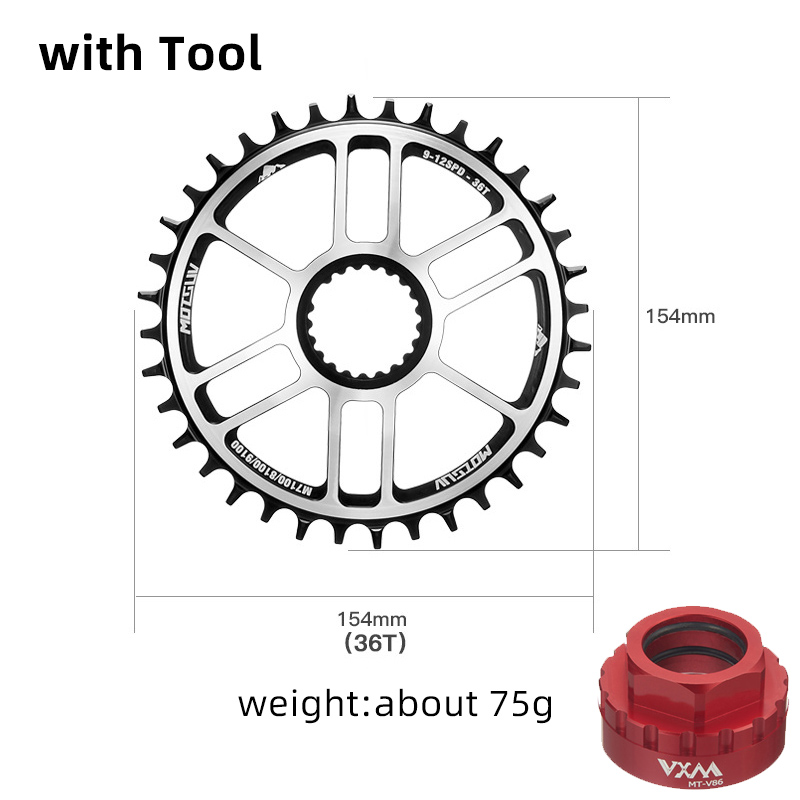 MOTSUV 12s Chainrings 30T/32T/34T/36T/38T/40T for SHIMANO Direct Mount Crank,FC-M9100 FC-M8100 FC-M7100,SM-CRM95 SM-CRM85/CRM75: black