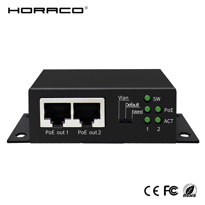 Industrial Poe Switch 3 Port PD Poe Extender with VLAN Extend Poe Watchdog Function for CCTV IP Camera Wireless AP