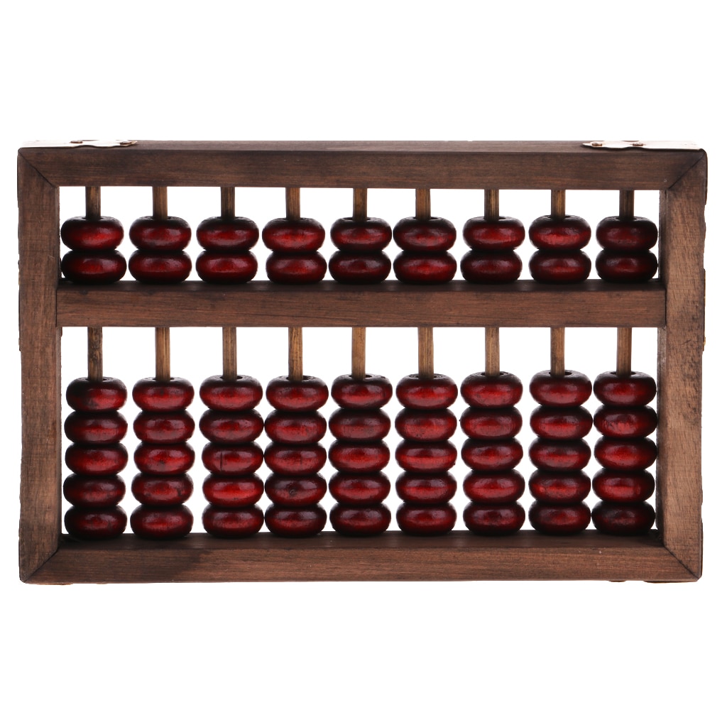 9 Kolom Oude Vintage Abacus Chinese Soroban Tool Math Onderwijs Materialen