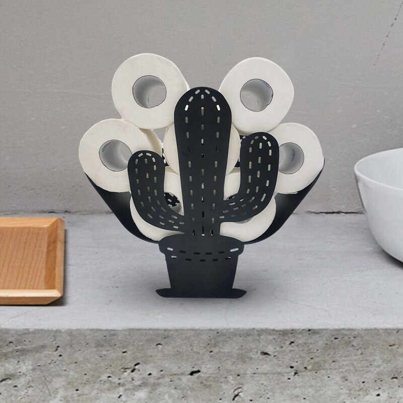 Funny Shape Toilet Roll Holder Paper Bathroom Iron Storage Free-Standing Crafts Ornaments Roll Paper Towel Holder