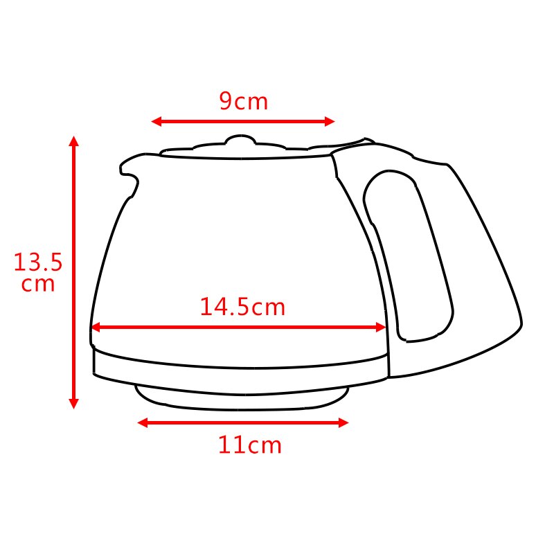 Jarra de vidrio para cafetera Electrolux EGCM150 EGCM680, accesorios de repuesto para cafetera