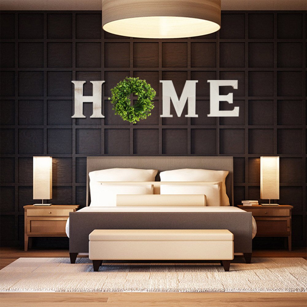 Craft Rustic Wood Home Sign Mantel Living Room Party Wall Mounted Word Decor Cutout Letters Bedroom Housewarming Wedding: 4
