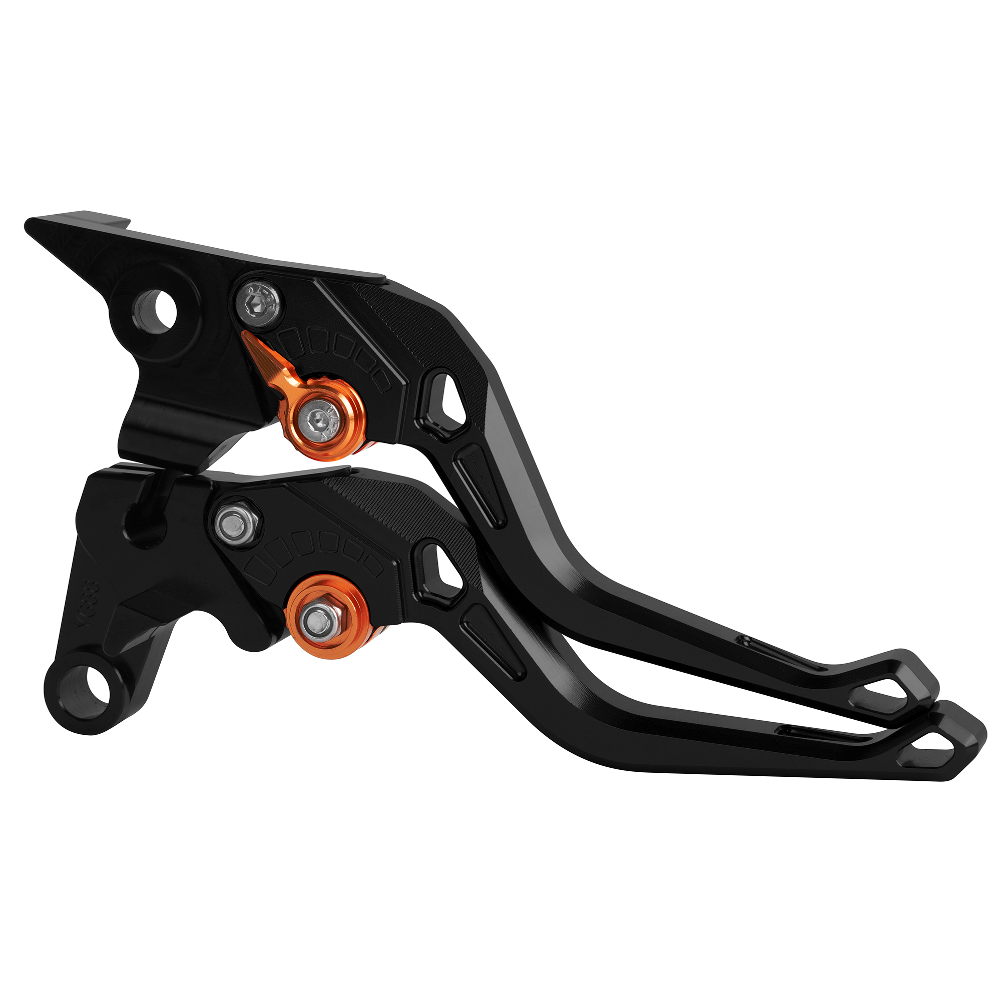 For Yamaha FZ6 FAZER S2 FZ6R MT-07 FZ-07 FZ8 XSR 700 900 ABS MT07 FZ07 MT 07 Motorcycle Adjustable Brake Clutch Short Levers: Black Orange