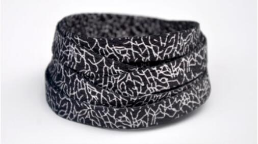 Lacets de Sport Extra longs créatifs de 71 pouces/180 cm lacets de lacet pour adultes lacets plats noirs et blancs: No.2