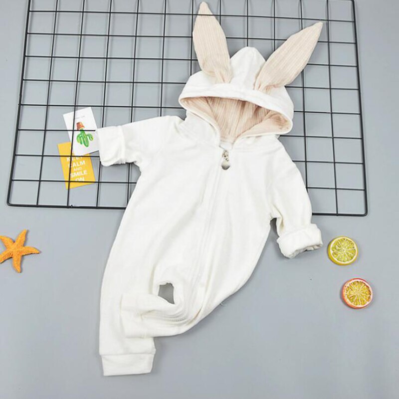 Baby Kleding Meisje Romper Overalls Voor Kinderen Schattige Konijn Unisex Kinderkleding Jumpsuit Voor Pasgeborenen Kostuum Voor Meisjes Jongen: white / 18m