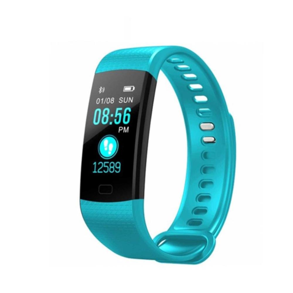 Y5 smart armband hjärtfrekvens blodtrycksmätare tracker fitness tracker smart armband vattentät smart watch stegräknare: Blå