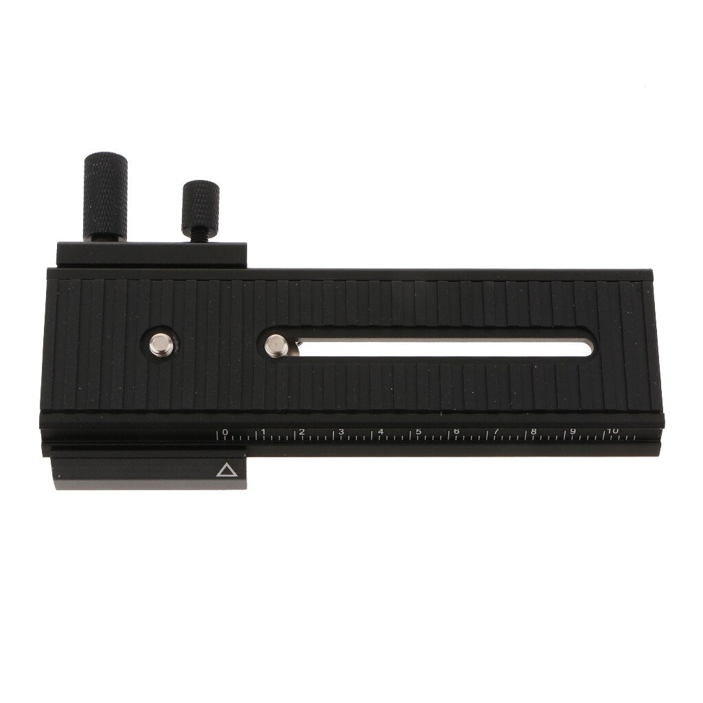 Tripod Head Mount Micrometric Positioning Sliding Plate 1/4 inch Screw Quick Shoe Universal