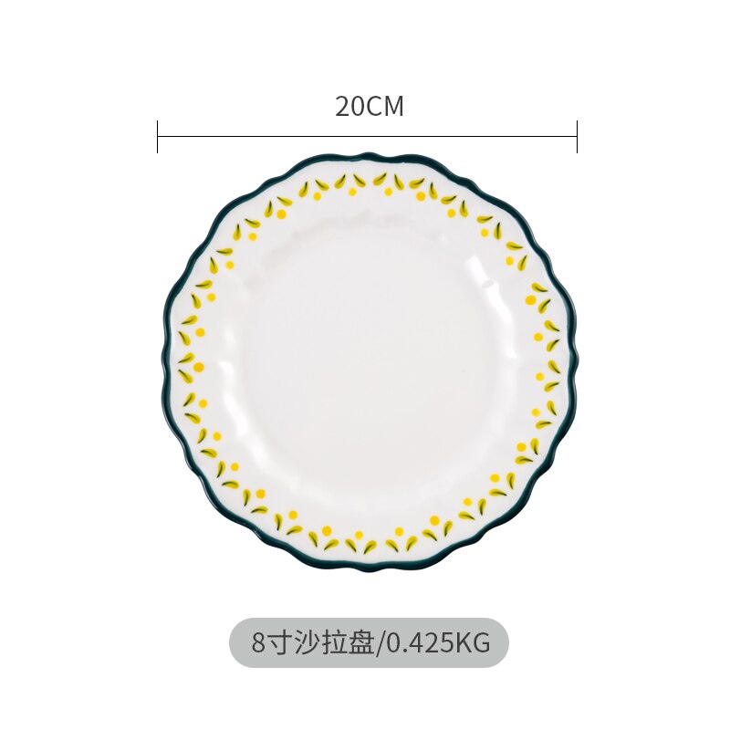 Dinner Full Tableware Of Plates Luxury Serving European Style Dishes And Plates Sets Kitchen Vajilla Completa De Platos Plates: Style 4